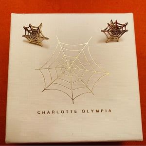 Charlotte Olympia Spider Web Stud Earrings